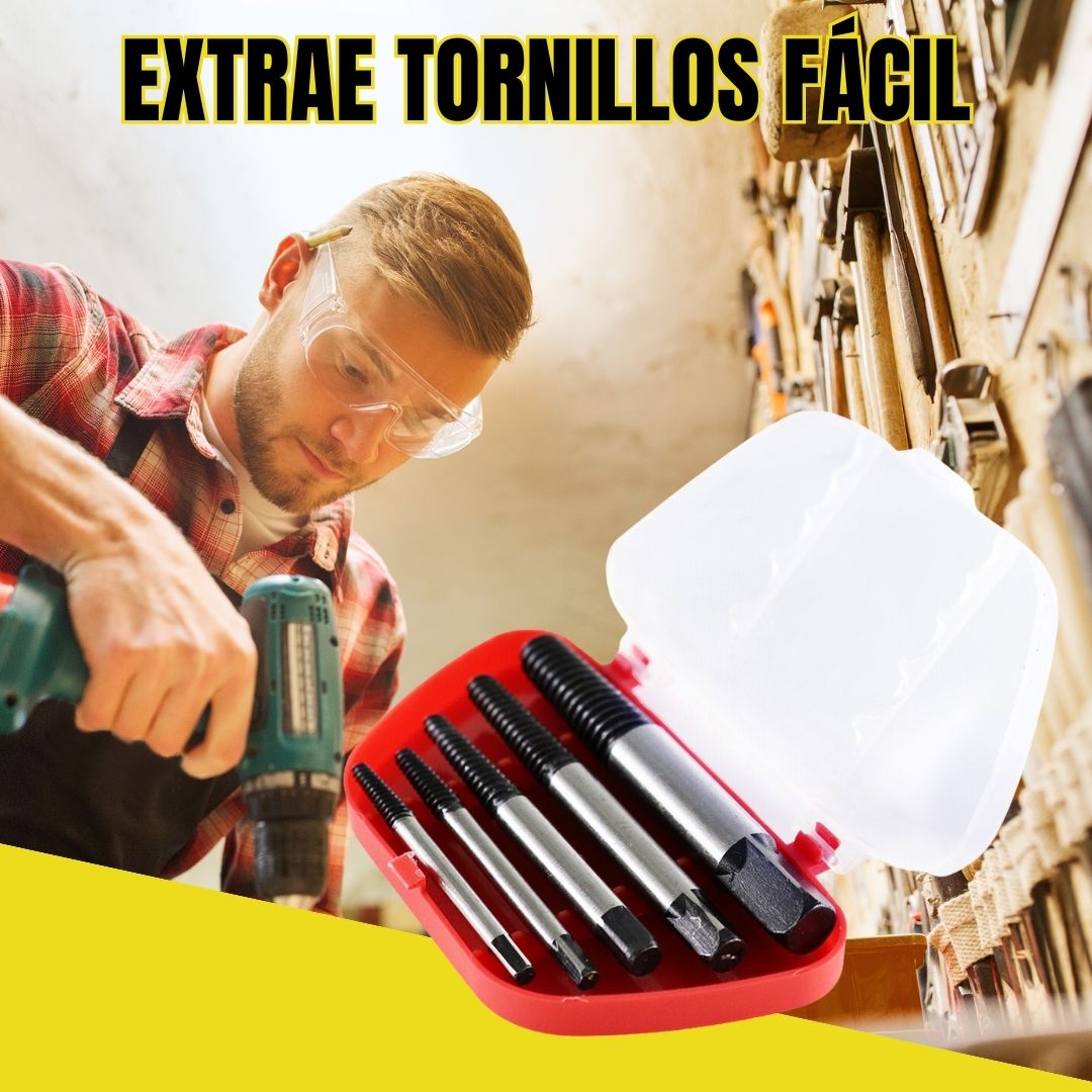 SET EXTRACTOR DE TORNILLOS PERNOS O TACOS 🎁PROMO 5 TAMAÑOS🎁