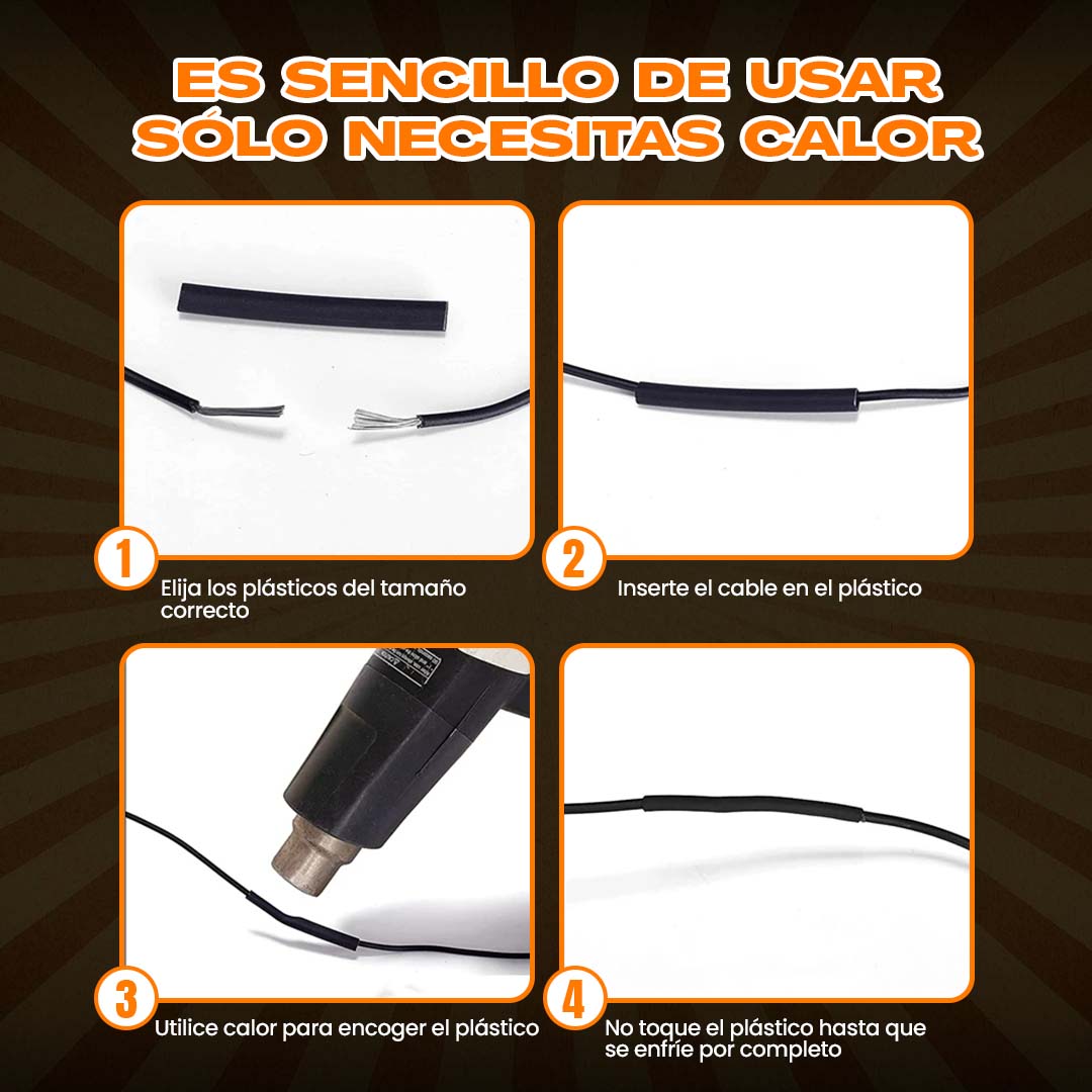 🎁 Mega Combo Eléctrico – Maletín con 328 Juntas Termoencogibles + Probador de Corriente