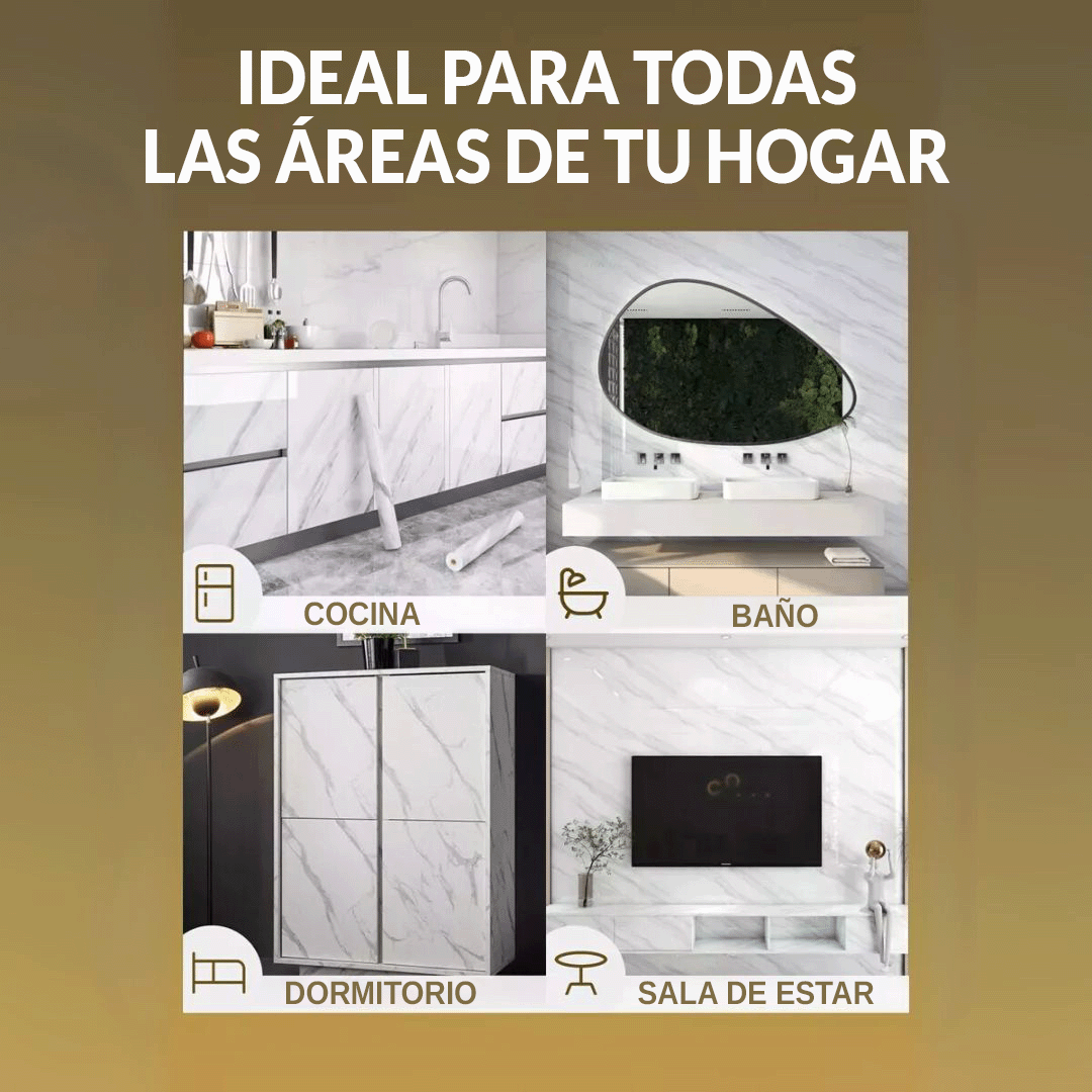 PAPEL ADHESIVO TIPO MARMOL 60cm x 5m 🎁SET X 2 UNIDADES🎁