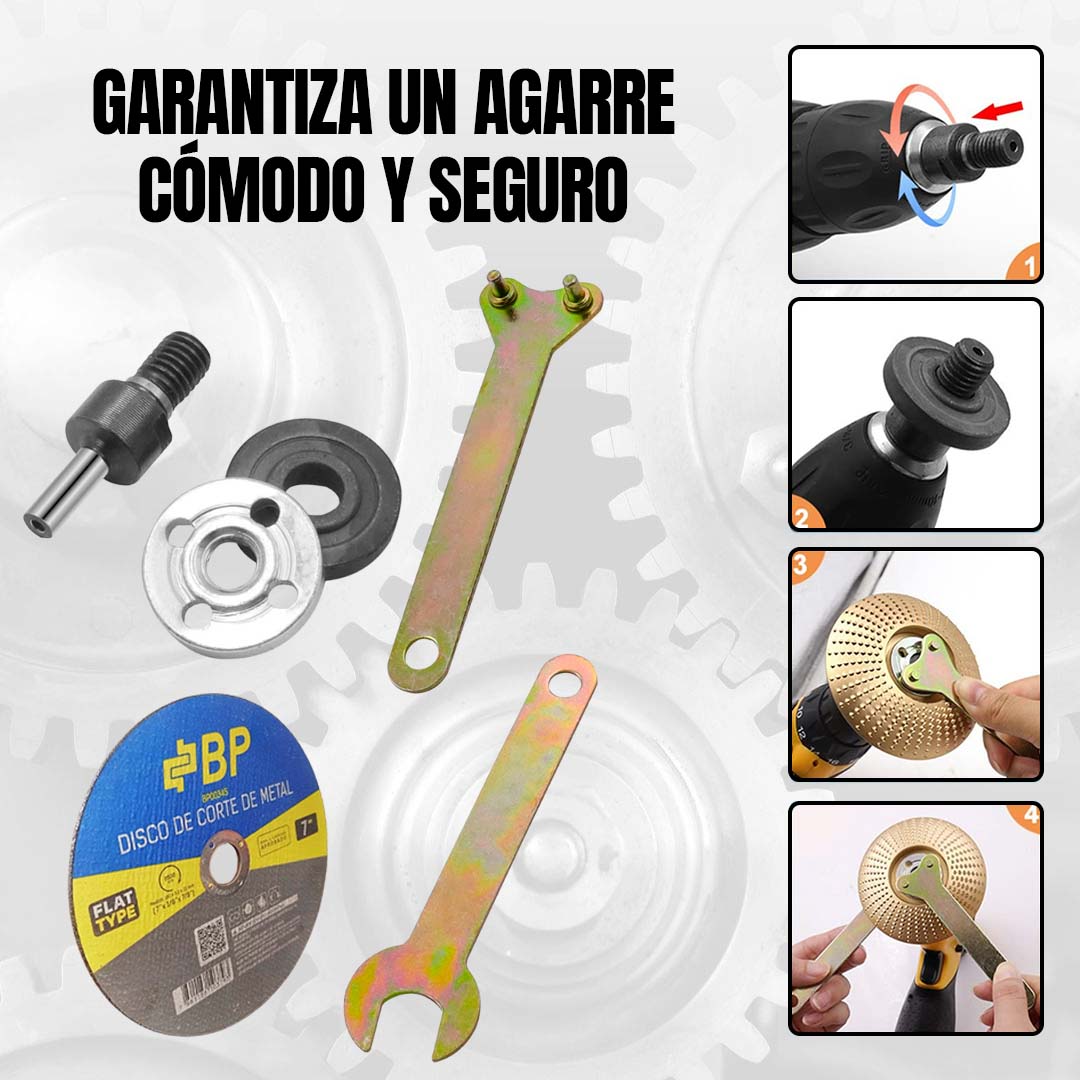 ADAPTADOR DE TALADRO PARA DISCOS 🎁NO INCLUYE DISCO🎁