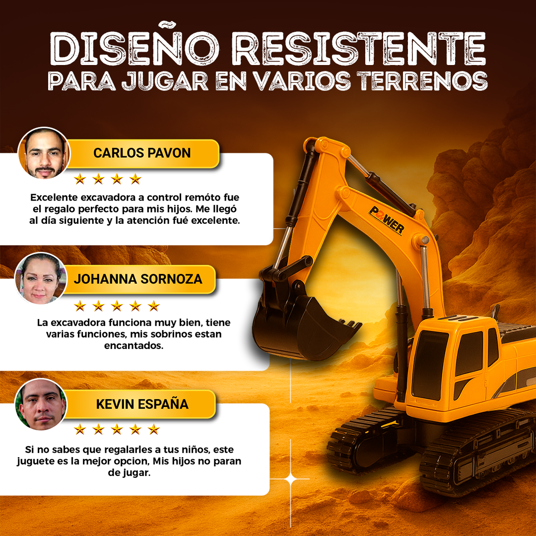 EXCAVADORA A CONTROL REMOTO 🎁ENVÍO GRATIS🎁