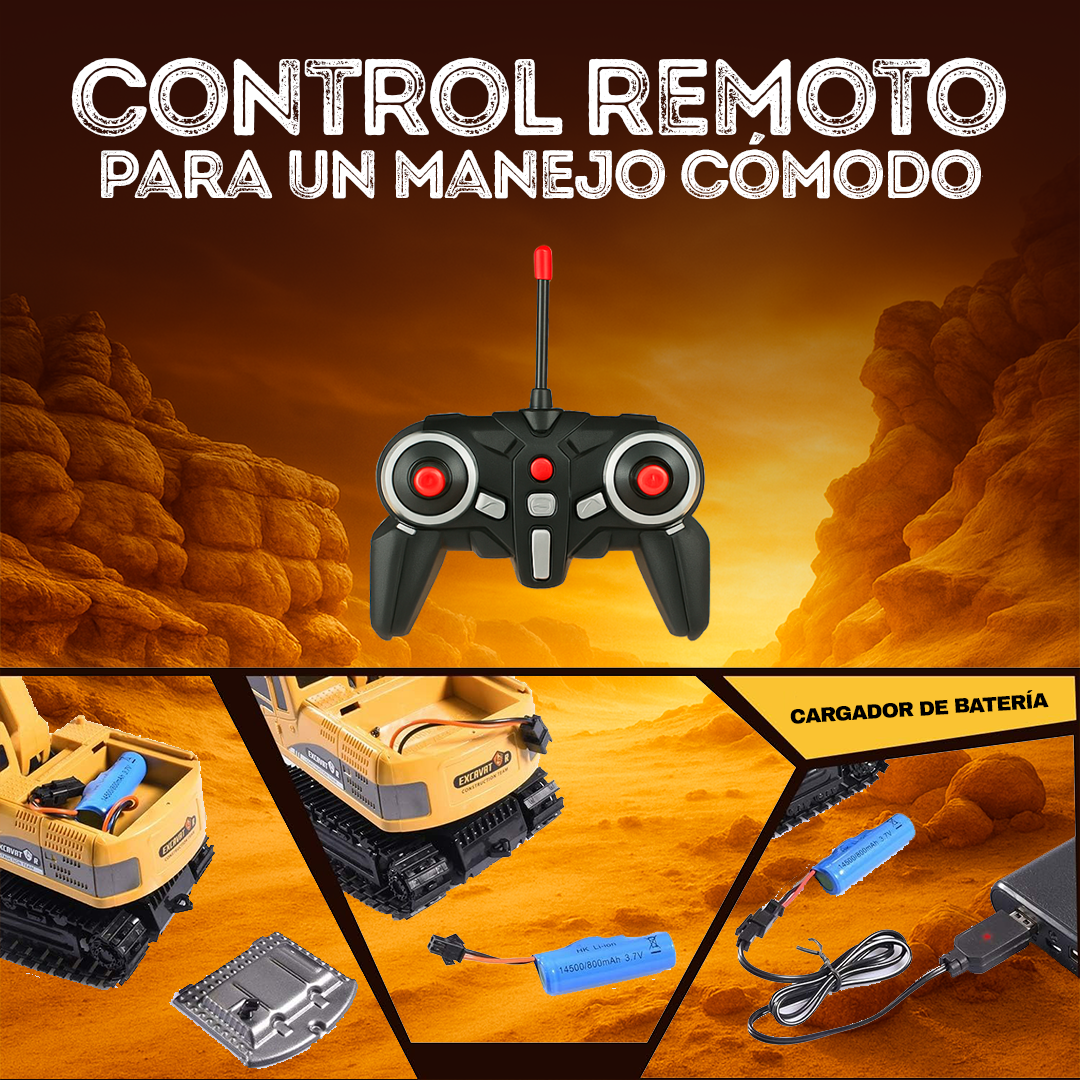 EXCAVADORA A CONTROL REMOTO 🎁ENVÍO GRATIS🎁