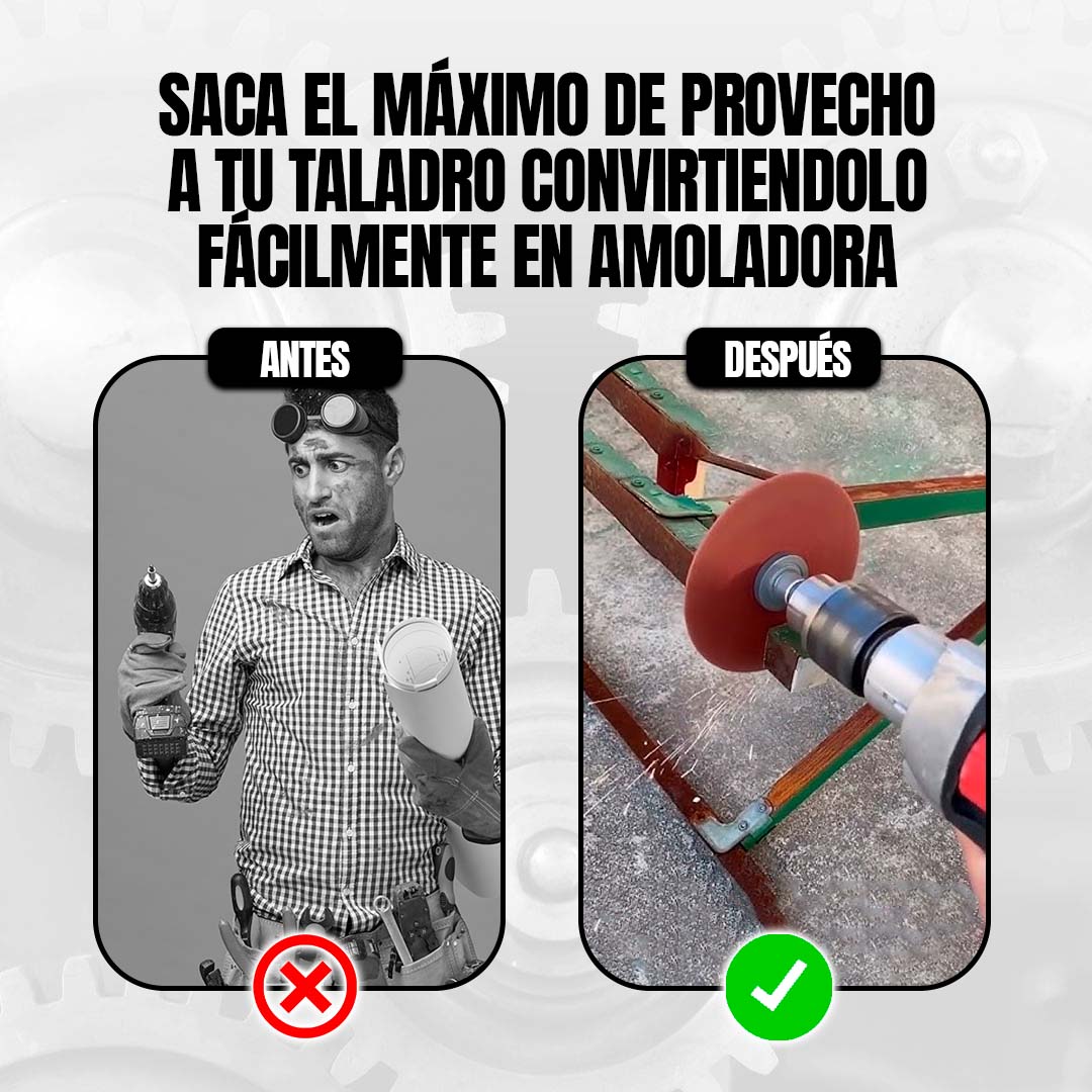 ADAPTADOR DE TALADRO PARA DISCOS 🎁NO INCLUYE DISCO🎁