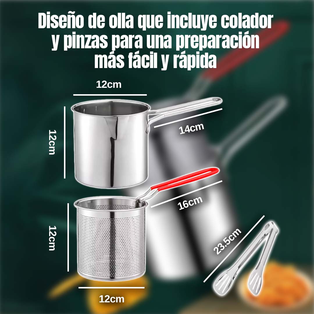 SET DE OLLA FREIDORA🎁HOY GRATIS PINZA🎁