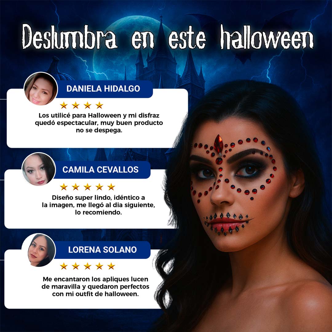 PEGATINAS FACIALES CON DIAMANTES DE MAQUILLAJE KATRINA