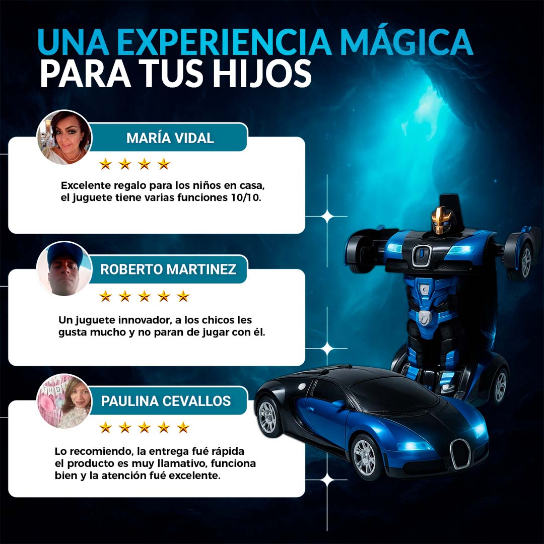 CARRO TRANSFORMER A CONTROL REMOTO ENVÍO GRATIS🚚