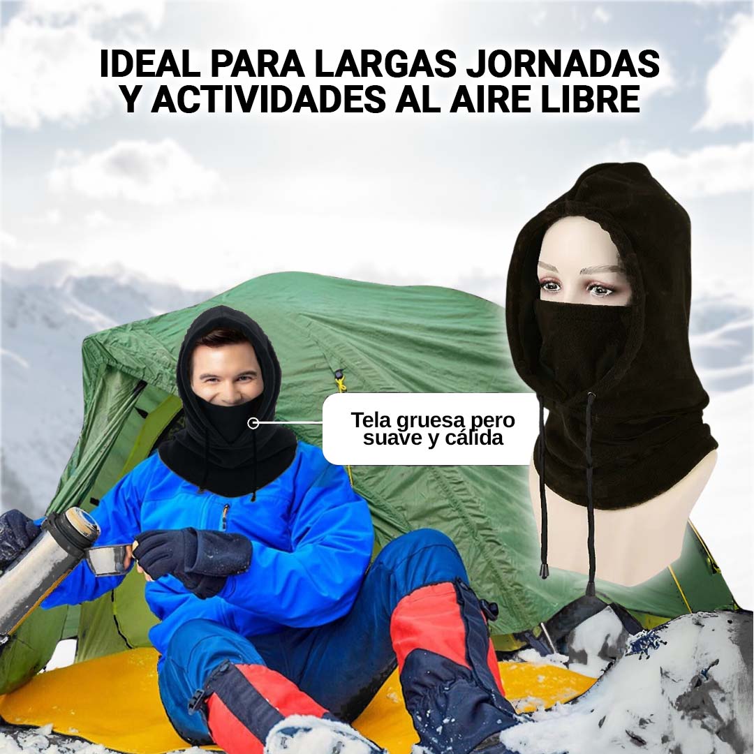 PASAMONTAÑAS COMPLETO CAPUCHA Y BOCA | COLOR NEGRO 🎁PROMO ENVÍO GRATIS🎁