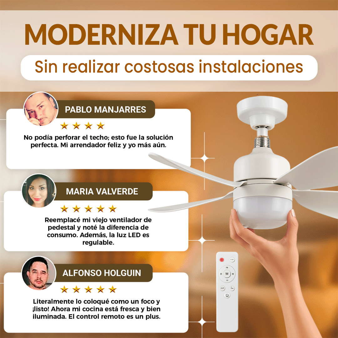AuraFresh LED - Foco ventilador