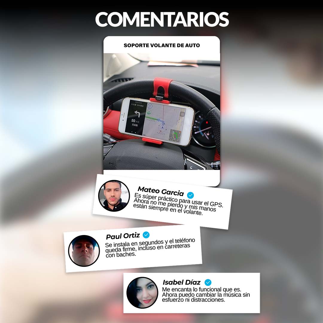 🎁LIQUIDACIÓN PAGA 1 LLEVA 5🎁 KIT SOPORTES PARA VOLANTE DE AUTO