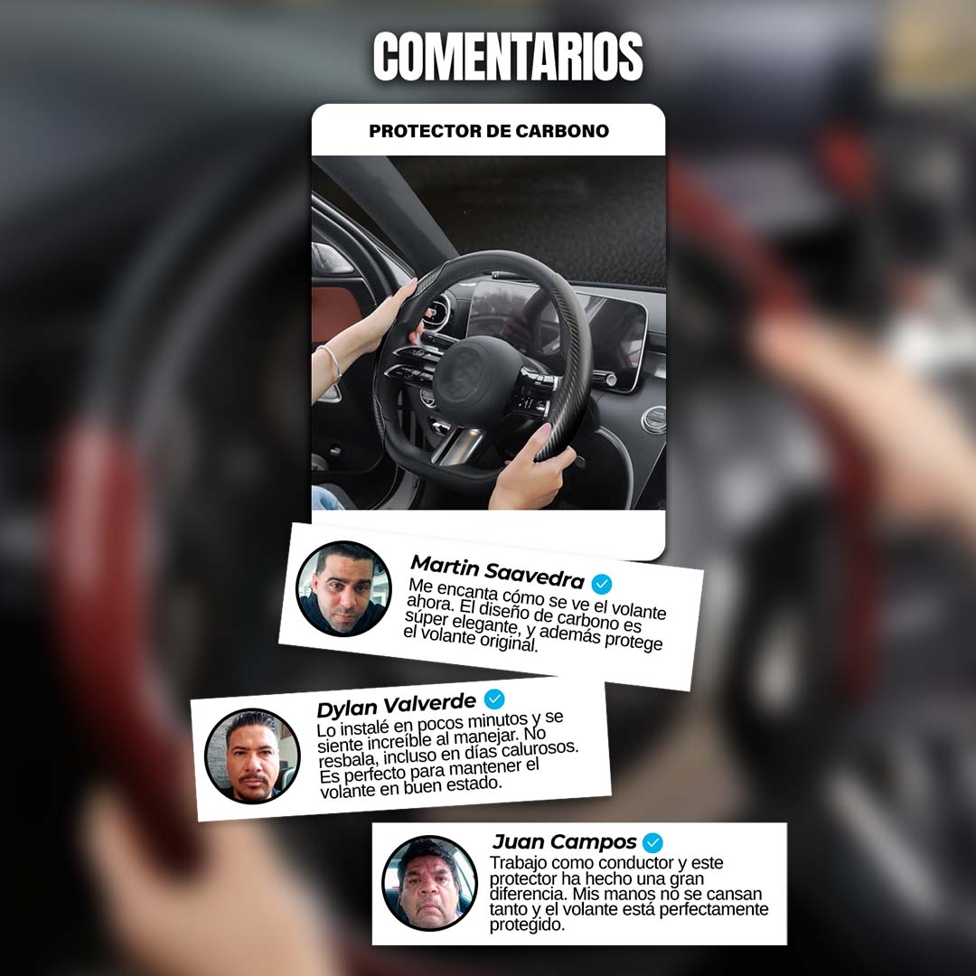🎁HOY ENVÍO GRATIS🎁 PROTECTOR DE CARBONO PARA VOLANTE DE AUTO