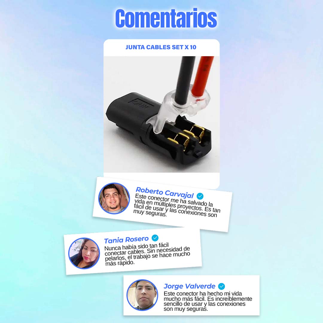 🔌Kit de 10 Conectores Eléctricos Tipo Clip – de FÁCIL INSTALACIÓN