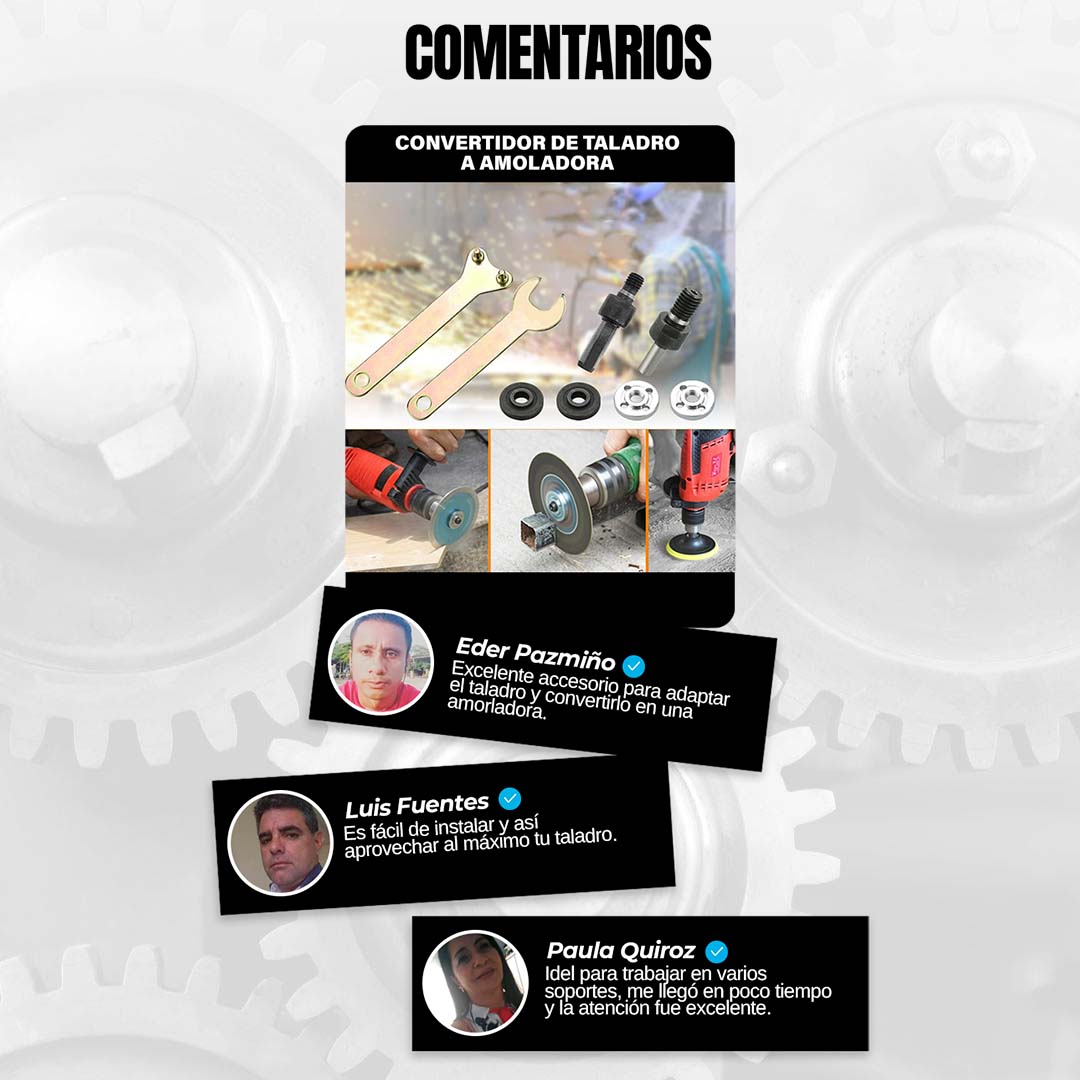 ADAPTADOR DE TALADRO PARA DISCOS 🎁NO INCLUYE DISCO🎁