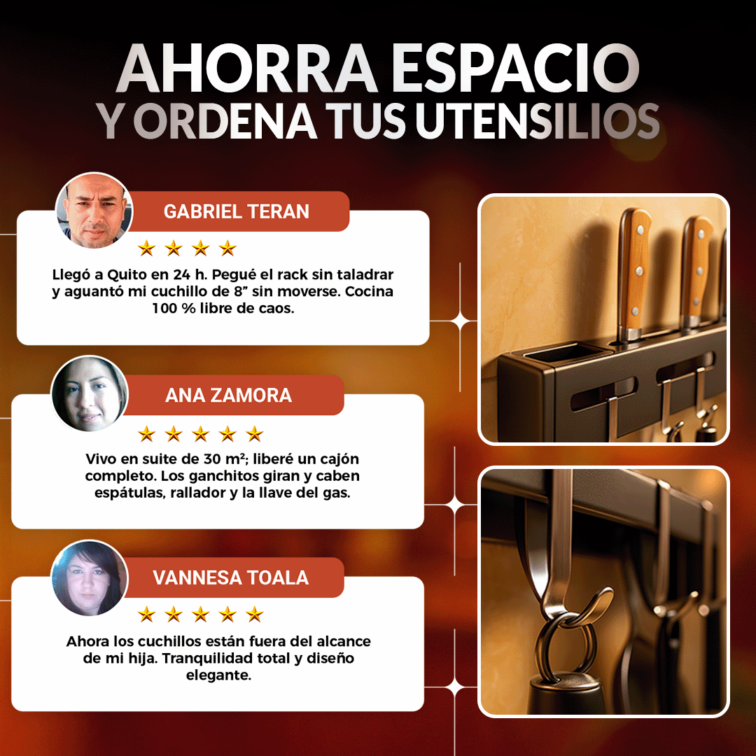 CocinaPro 360 | Organizador de cuchillos y utensilios