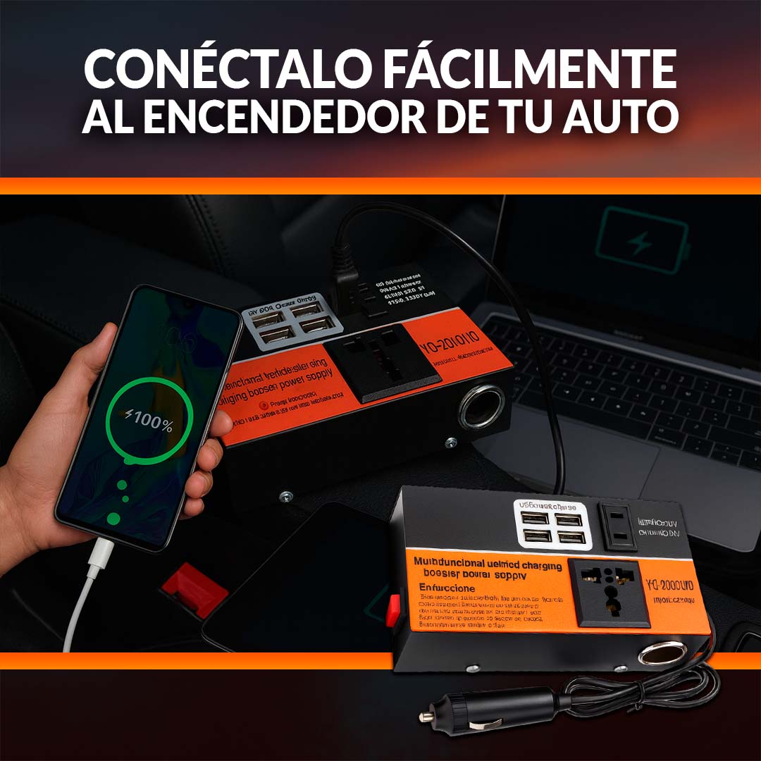 CargaMax | Inversor de corriente para auto 🎁PROMO LANZAMIENTO🎁
