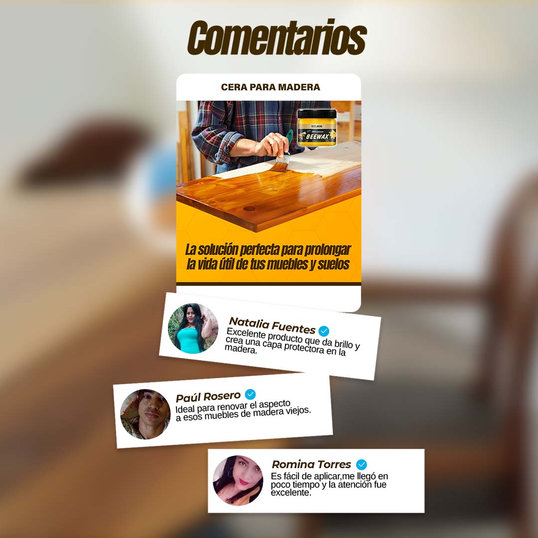 🎁PROMO 3x2🎁PACK CERA RESTAURADORA DE MADERA DE MUEBLES