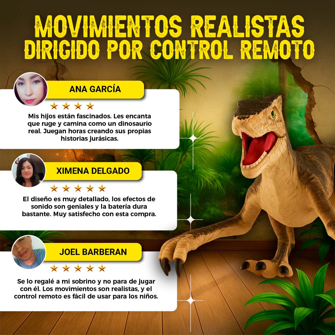 DINOSAURIO CAMINADOR A CONTROL REMOTO🦕