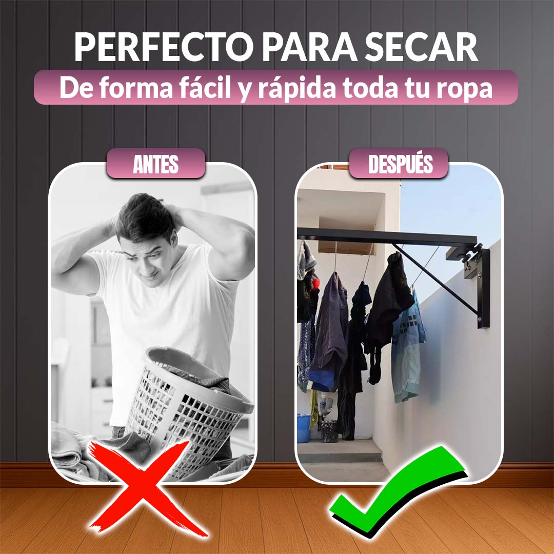 COLGADOR METÁLICO DE ROPA PARA PARED 🎁HOY ENVÍO GRATIS🎁