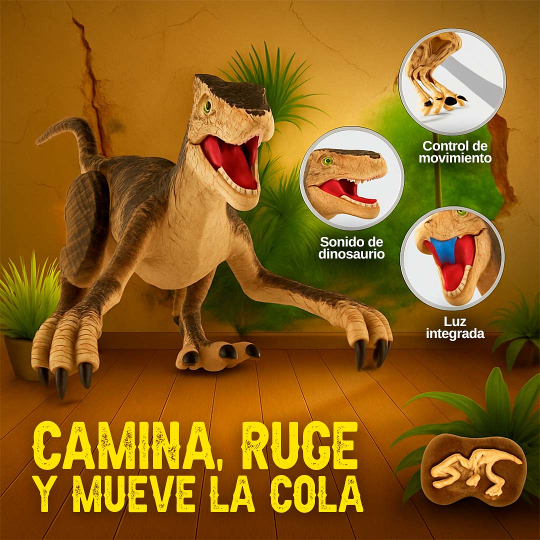 DINOSAURIO CAMINADOR A CONTROL REMOTO🦕