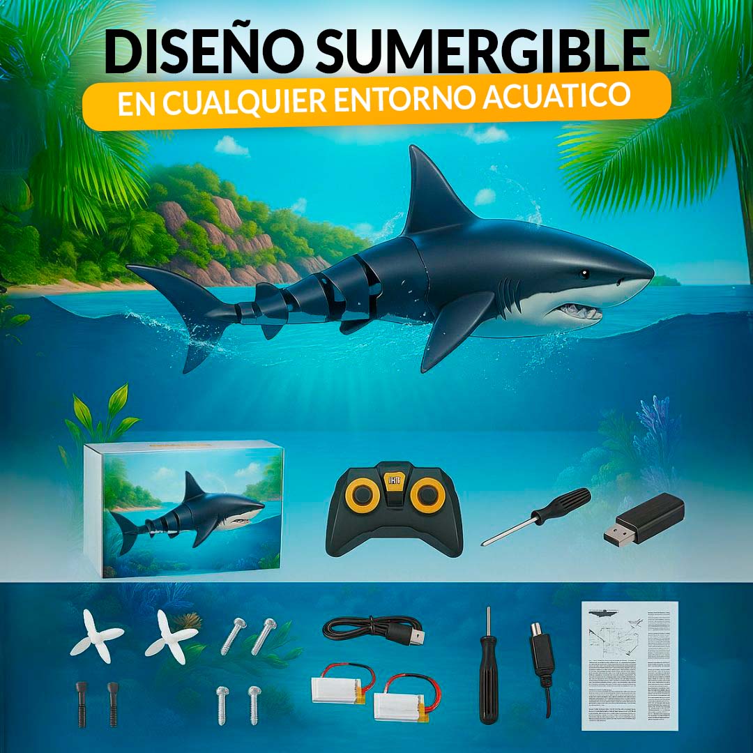 TIBURON A CONTROL REMOTO 🎁ENVÍO GRATIS🎁