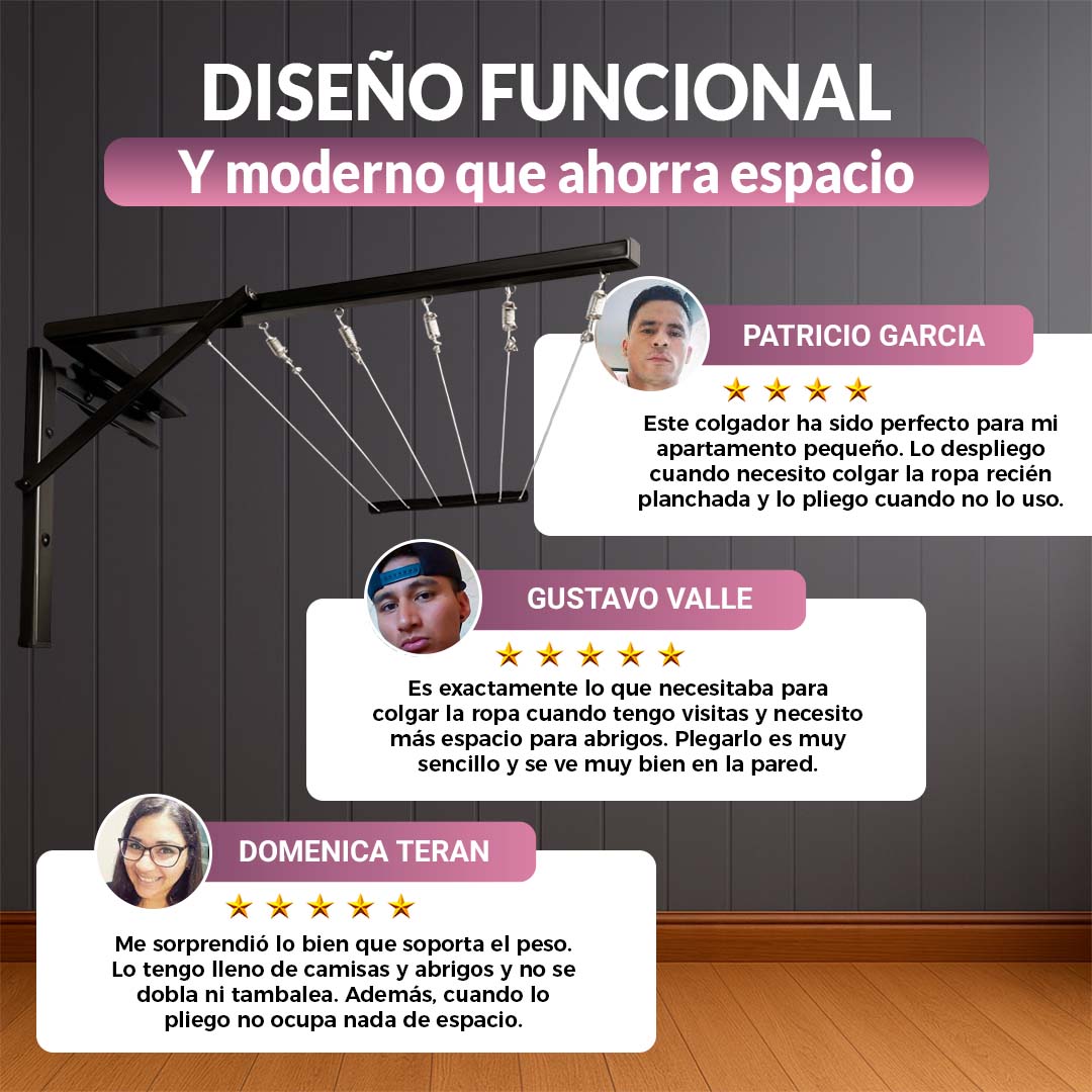 COLGADOR METÁLICO DE ROPA PARA PARED 🎁HOY ENVÍO GRATIS🎁