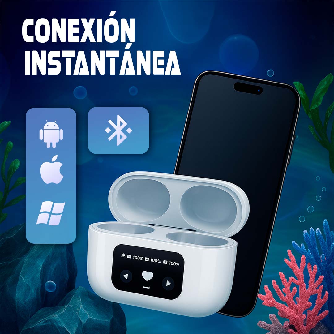 A9 Pro – Audífonos Inalámbricos con Pantalla LED 🎁Envio Gratis🎁
