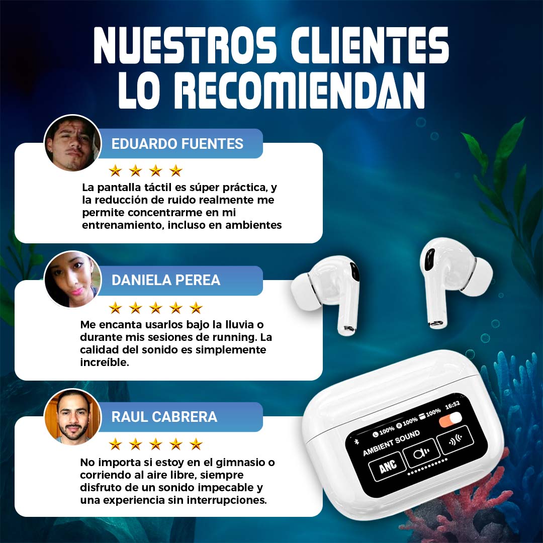 A9 Pro – Audífonos Inalámbricos con Pantalla LED 🎁Envio Gratis🎁