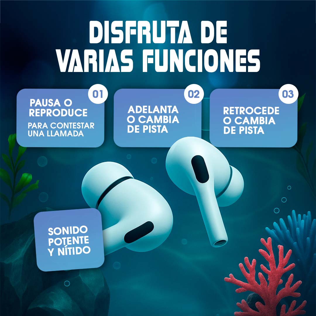 A9 Pro – Audífonos Inalámbricos con Pantalla LED 🎁Envio Gratis🎁