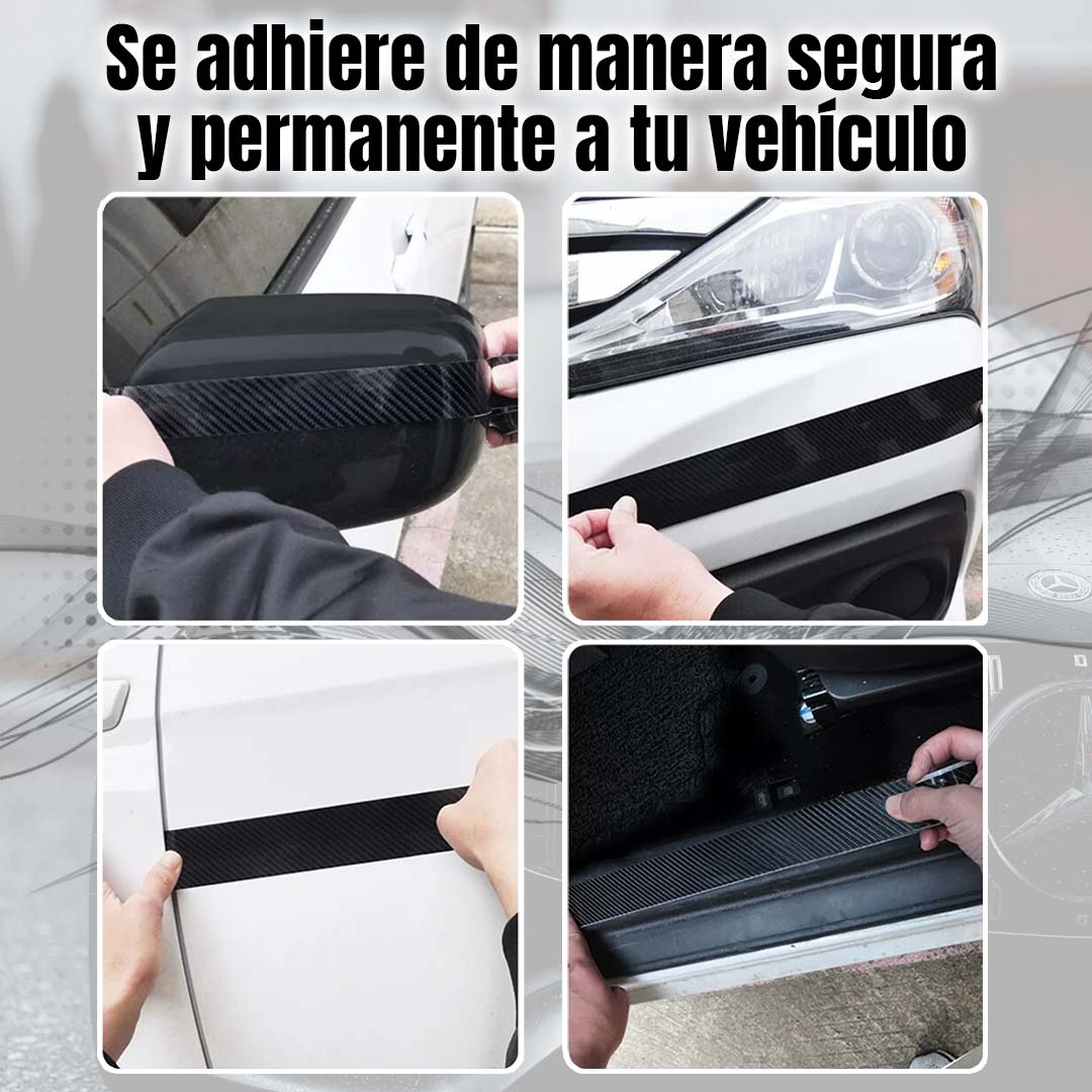Carbon Protect x2 – Cintas Anti‑Rasguños para tu Auto 🎁 Promo 2 unidades 🎁