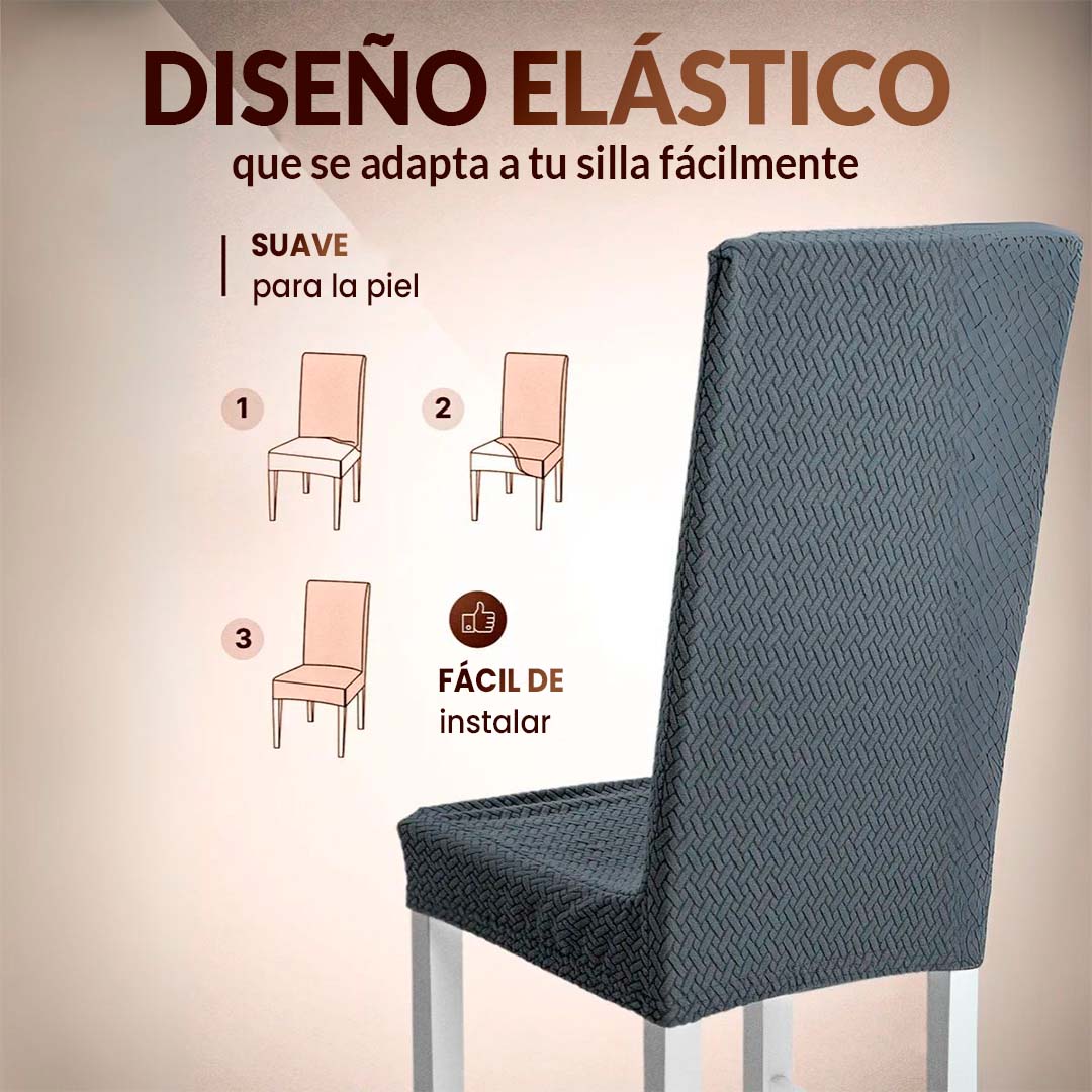 SET FORROS DE SILLA TIPO GALLETA 🎁PROMO ENVÍO GRATIS🎁