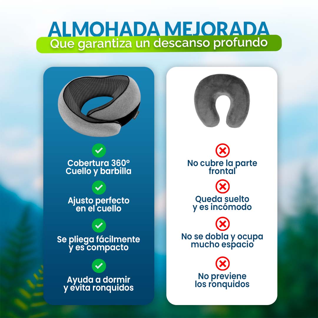 DescansoExpress | Almohada de viaje + funda 🎁Promo Lanzamiento🎁
