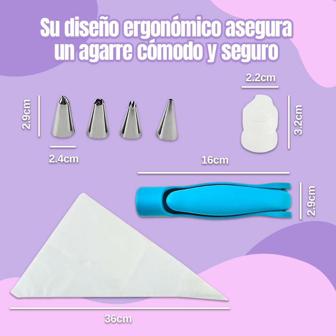 SweetDesign – Lápiz Pro para Repostería 🎁 GRATIS 4 Boquillas Intercambiables🎁