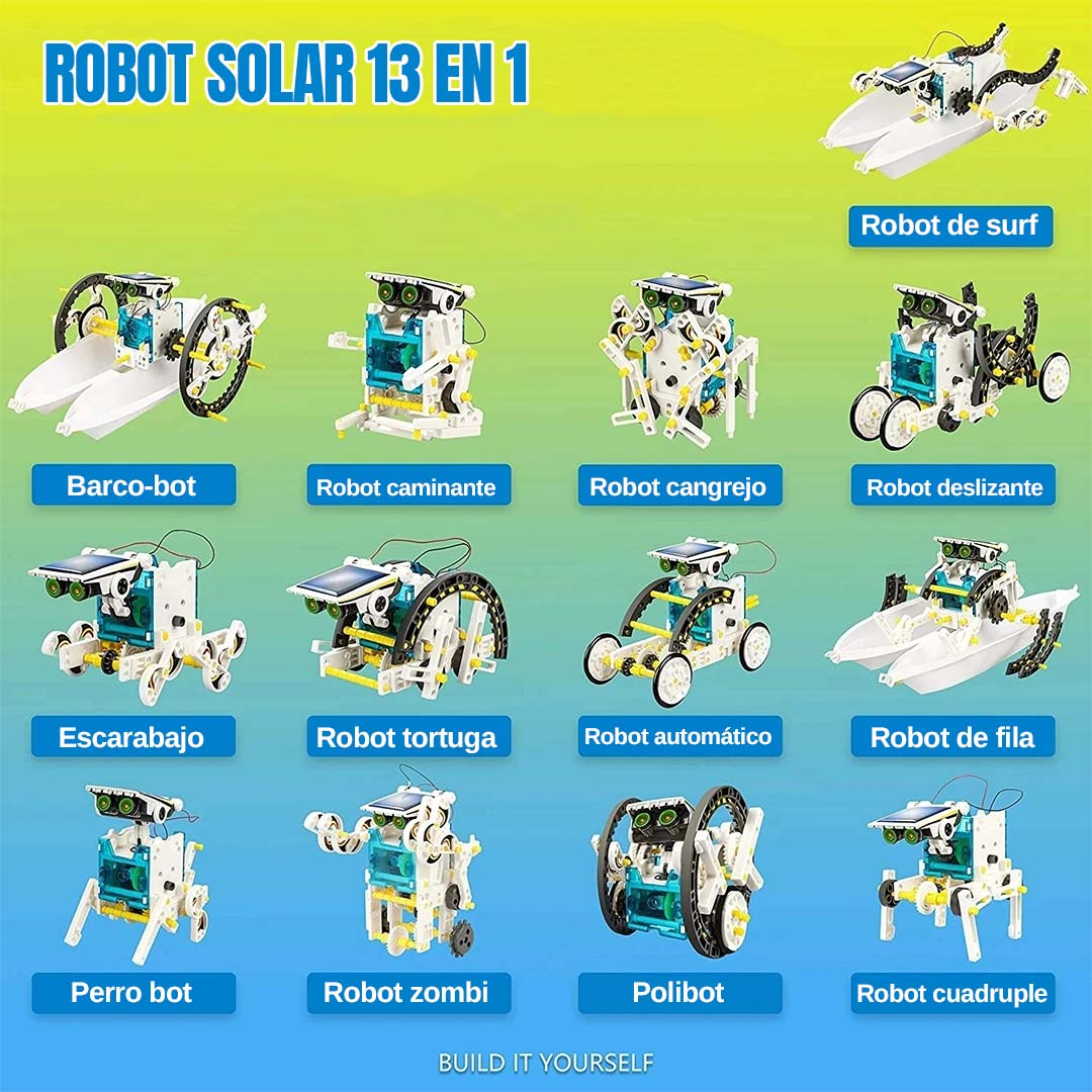 ROBOT SOLAR ARMABLE 12 FORMAS EN 1 🎁HOY ENVÍO GRATIS🎁