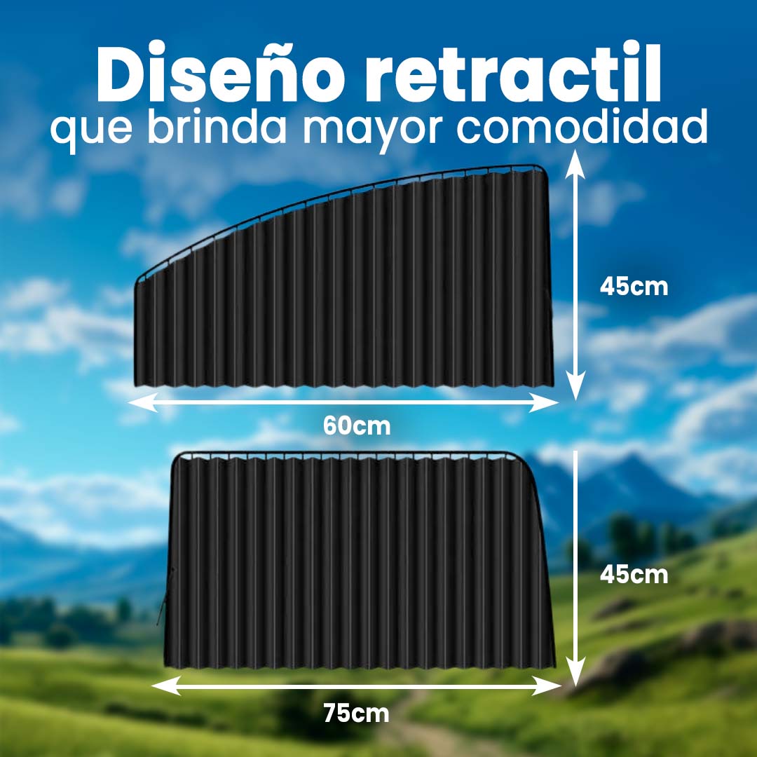 CORTINAS MAGNÉTICAS UNIVERSALES PARA AUTO 🎁PROMO 4 VENTANAS🎁
