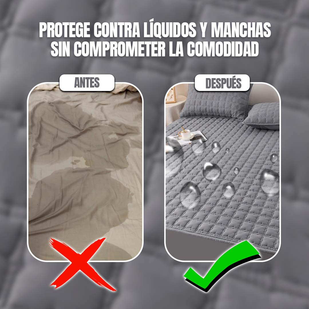 FORRO DE COLCHON ACOLCHADO IMPERMEABLE 🎁ENVÍO GRATIS🎁