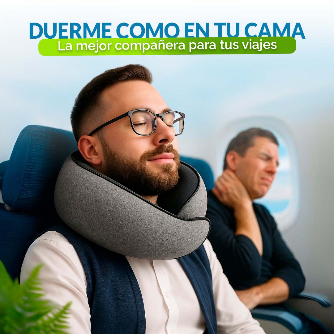 DescansoExpress | Almohada de viaje + funda 🎁Promo Lanzamiento🎁
