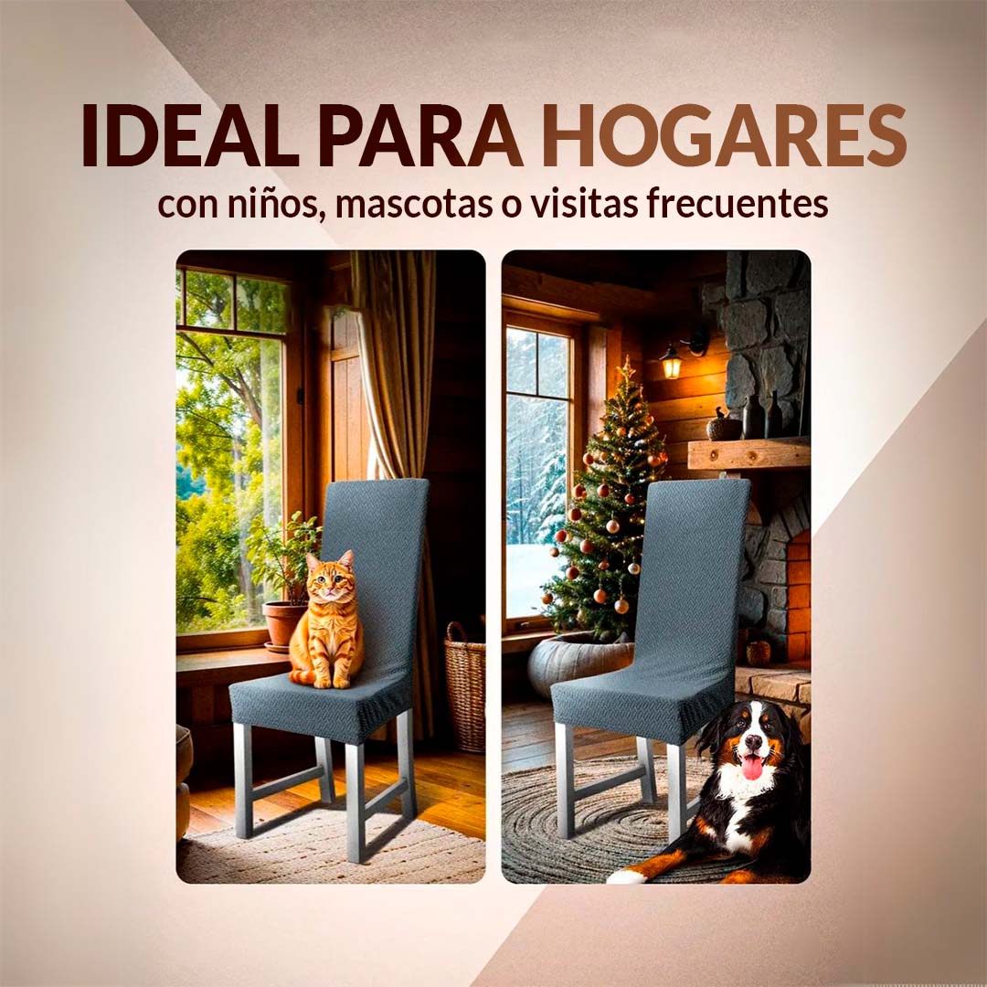 SET FORROS DE SILLA TIPO GALLETA 🎁PROMO ENVÍO GRATIS🎁