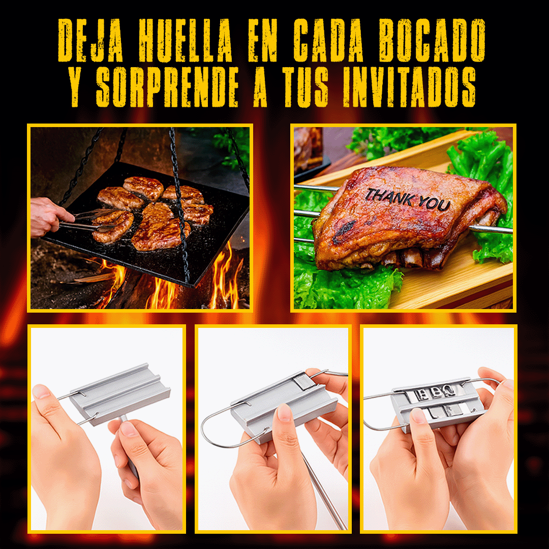 SelloAsador Pro | Sello con letras intercambiables