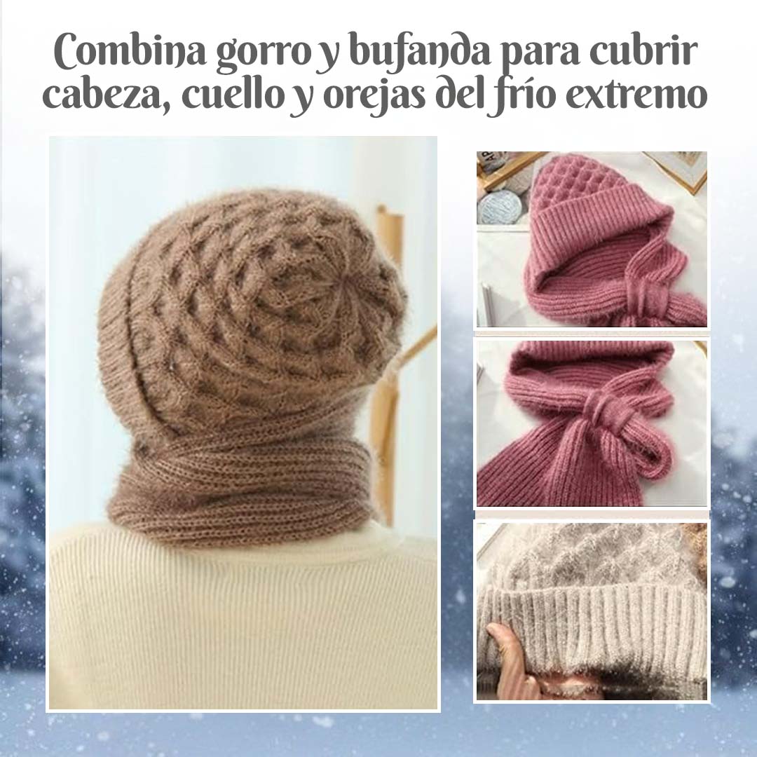 GORRO CON BUFANDA MUJER 🎁PROMO SOLO QUITO🎁