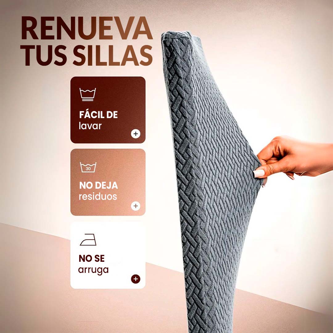 SET FORROS DE SILLA TIPO GALLETA 🎁PROMO ENVÍO GRATIS🎁