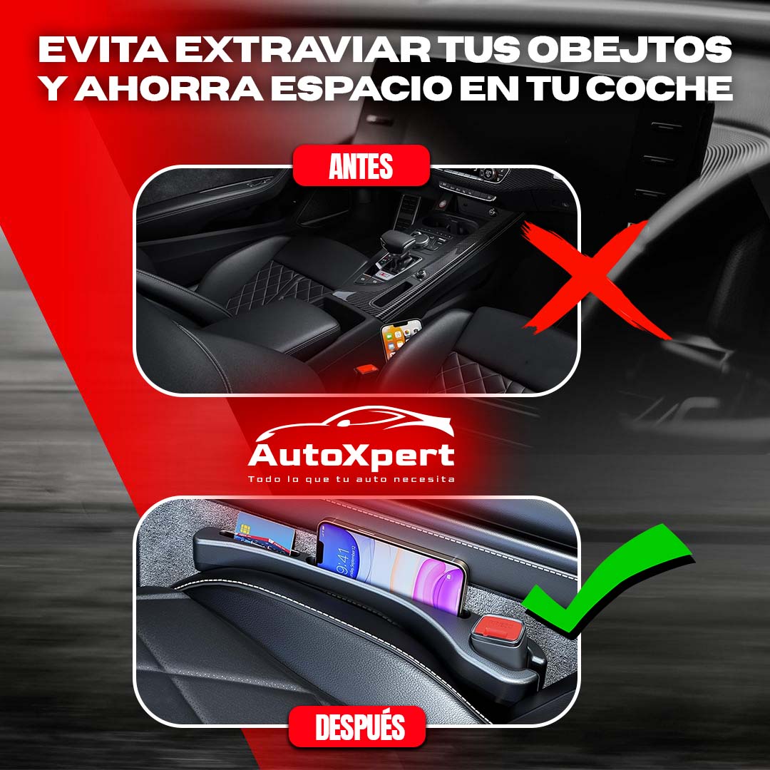 AutoSide Kit x2 – Organizador Lateral con Porta Celular 🎁INCLUYE OBSEQUIO🎁