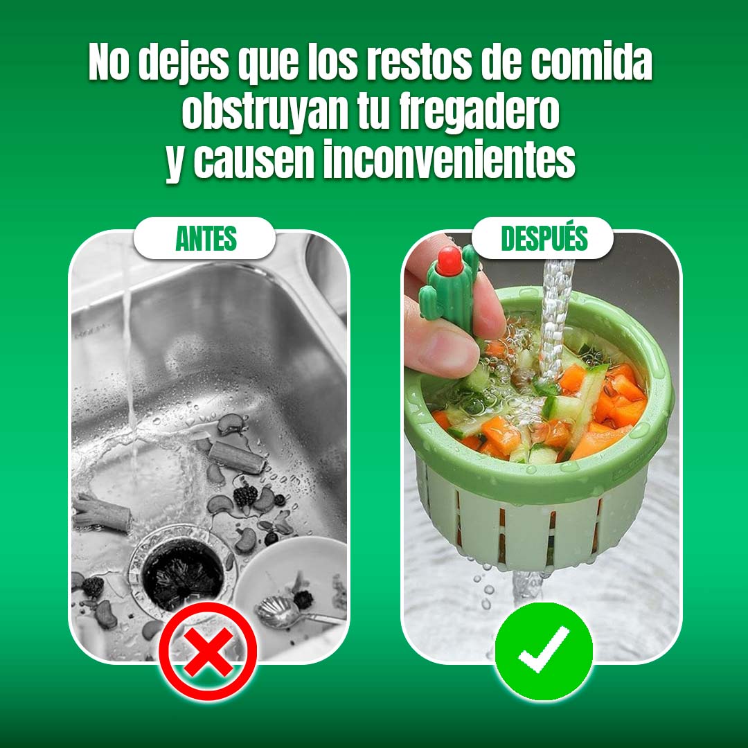 1 UNIDAD FILTRO UNIVERSAL DE DESAGUE CACTUS CON BOTON