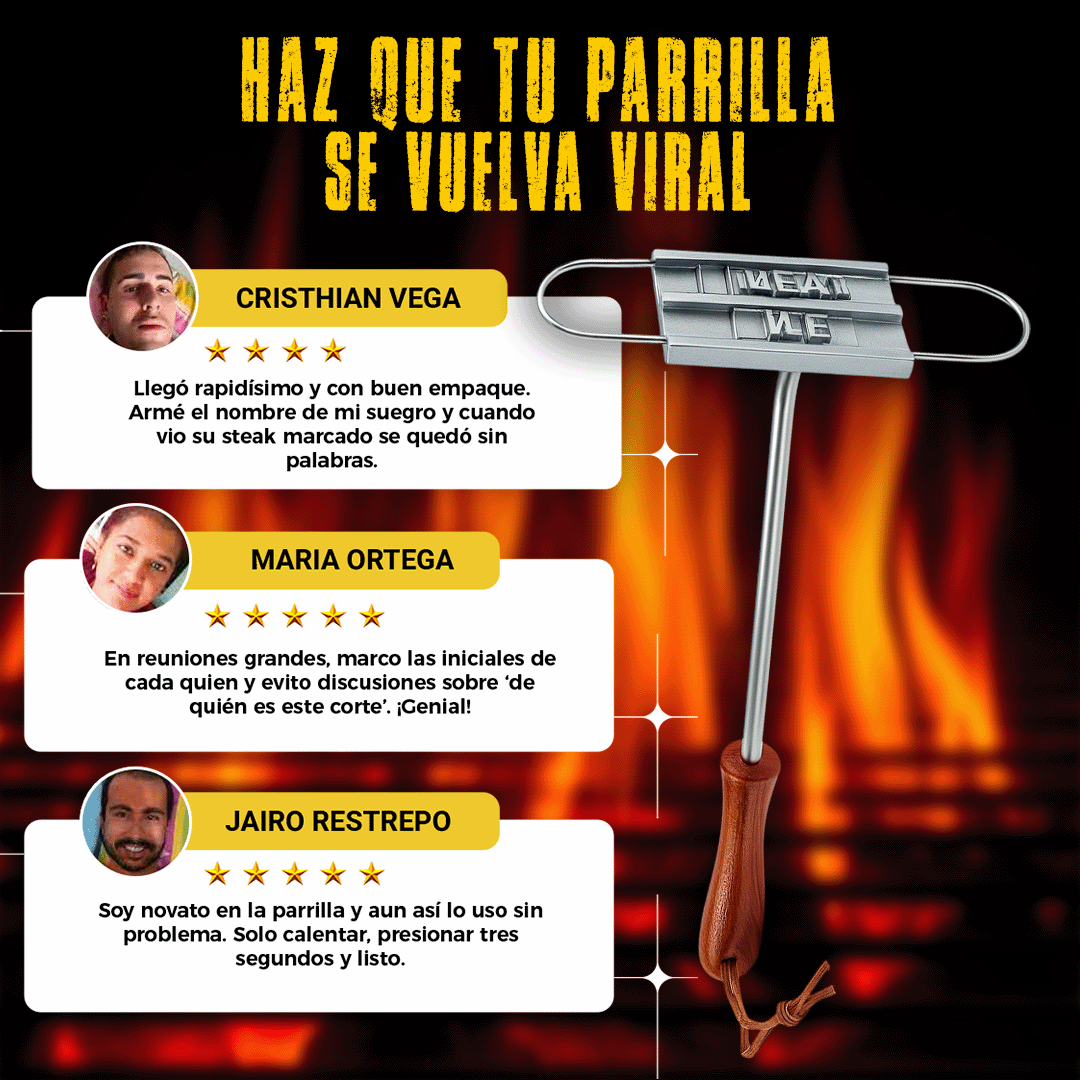 SelloAsador Pro | Sello con letras intercambiables