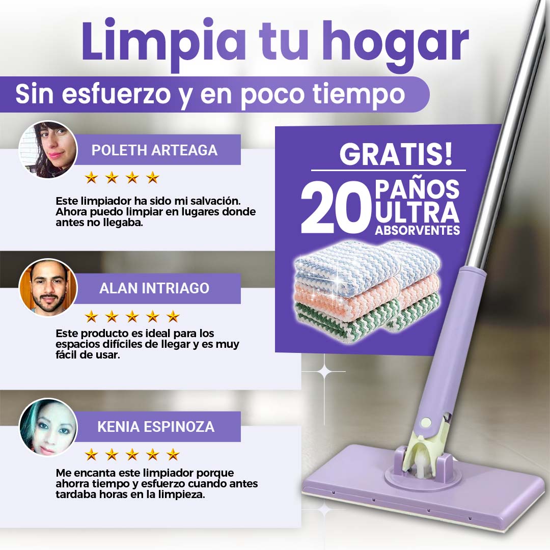 LIMPIADOR INTERCAMBIABLE TIPO CLIP 🎁GRATIS 20 PAÑOS ULTRA ABSORBENTES🎁 OFERTA solo QUITO