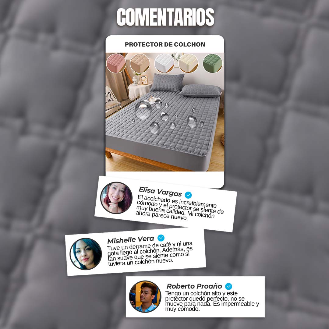 FORRO DE COLCHON ACOLCHADO IMPERMEABLE 🎁ENVÍO GRATIS🎁