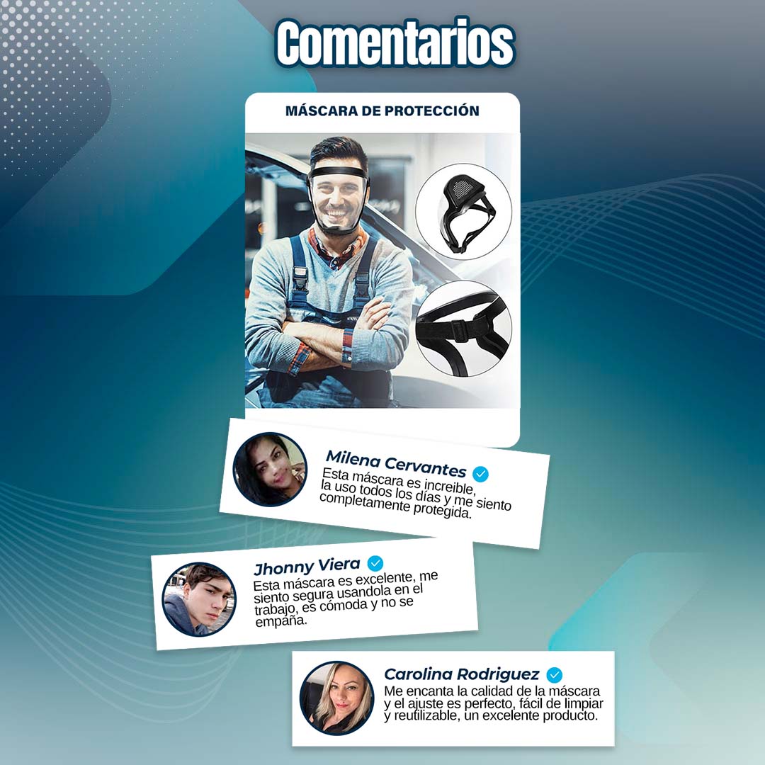 MÁSCARA DE PROTECCIÓN FACIAL COMPLETA 🎁HOY SUPER PROMO🎁