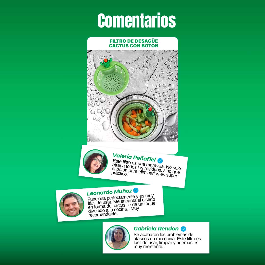 1 UNIDAD FILTRO UNIVERSAL DE DESAGUE CACTUS CON BOTON