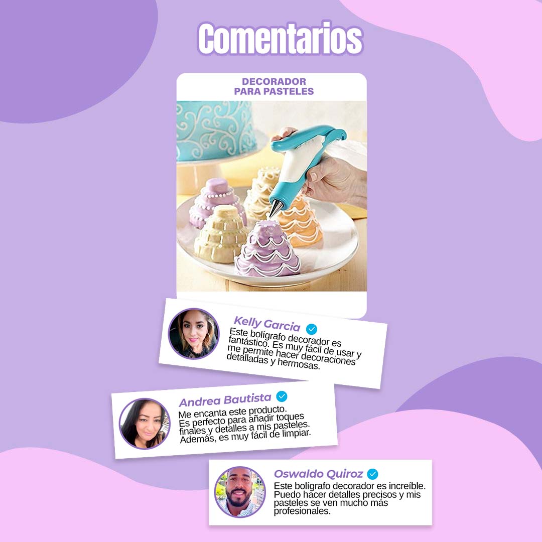SweetDesign – Lápiz Pro para Repostería 🎁 GRATIS 4 Boquillas Intercambiables🎁