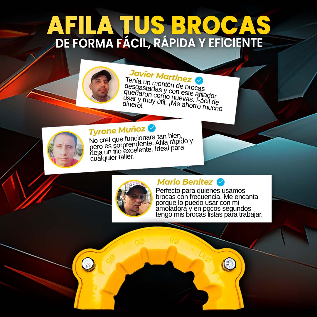 FiloBroca Pro - Adaptador de amoladora para afilar brocas