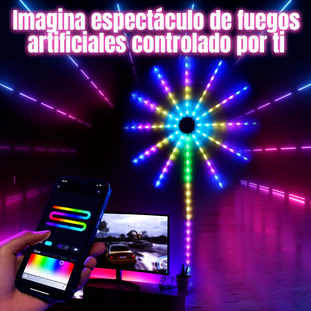 LUCES LED INTELIGENTES TIPO FUEGOS ARTIFICIALES