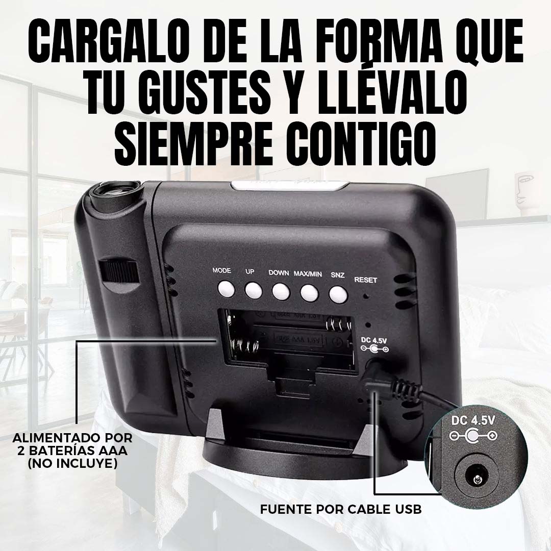 Reloj Despertador con Proyector LED 🎁Envio Gratis🎁